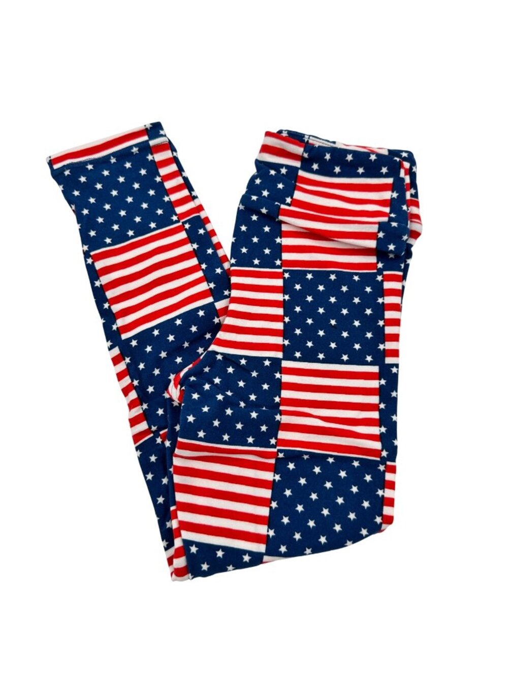 LuLaRoe S/M Kids Leggings American Flag Patriotic Star & Stripe Print Americana